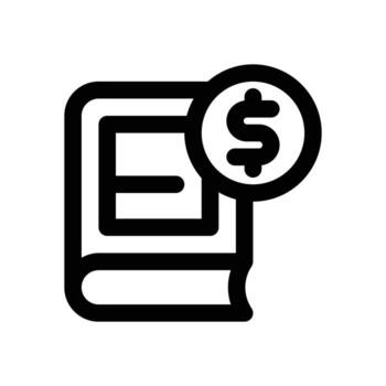 financiero guía línea icono. limpiar y minimalista icono para sitios web, móvil aplicaciones, presentaciones, y logotipos completamente escalable y personalizable para ninguna proyecto. vector