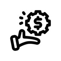 budget management line icon. Clean and minimalist icon for websites, mobile apps, presentations, and logos. Fully scalable and customizable for any project. vector