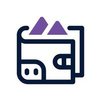 wallet dual tone icon. Sleek and modern icon for websites, mobile apps, marketing materials, and corporate design. Fully scalable and ready to use. vector