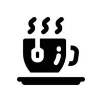 tea glyph icon. Strong and solid icon for websites, mobile interfaces, presentations, and visual branding. High quality and easy to edit. vector