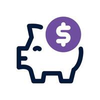 saving dual tone icon. Sleek and modern icon for websites, mobile apps, marketing materials, and corporate design. Fully scalable and ready to use. vector