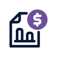 report dual tone icon. Sleek and modern icon for websites, mobile apps, marketing materials, and corporate design. Fully scalable and ready to use. vector