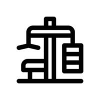 gym line icon. Clean and minimalist icon for websites, mobile apps, presentations, and logos. Fully scalable and customizable for any project. vector