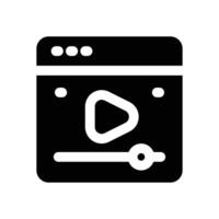 web browser glyph icon. Strong and solid icon for websites, mobile interfaces, presentations, and visual branding. High quality and easy to edit. vector