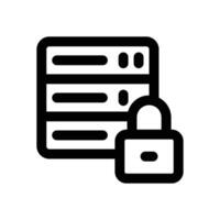 data security line icon. Clean and minimalist icon for websites, mobile apps, presentations, and logos. Fully scalable and customizable for any project. vector