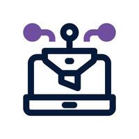 data processing dual tone icon. Sleek and modern icon for websites, mobile apps, marketing materials, and corporate design. Fully scalable and ready to use. vector