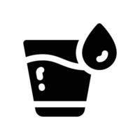 water glyph icon. Strong and solid icon for websites, mobile interfaces, presentations, and visual branding. High quality and easy to edit. vector