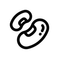 bean line icon. Clean and minimalist icon for websites, mobile apps, presentations, and logos. Fully scalable and customizable for any project. vector