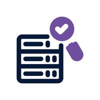 data integrity dual tone icon. Sleek and modern icon for websites, mobile apps, marketing materials, and corporate design. Fully scalable and ready to use. vector