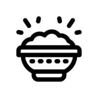rice line icon. Clean and minimalist icon for websites, mobile apps, presentations, and logos. Fully scalable and customizable for any project. vector