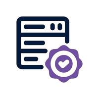 data quality dual tone icon. Sleek and modern icon for websites, mobile apps, marketing materials, and corporate design. Fully scalable and ready to use. vector