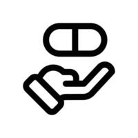 capsule line icon. Clean and minimalist icon for websites, mobile apps, presentations, and logos. Fully scalable and customizable for any project. vector