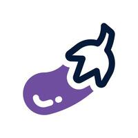 eggplant dual tone icon. Sleek and modern icon for websites, mobile apps, marketing materials, and corporate design. Fully scalable and ready to use. vector