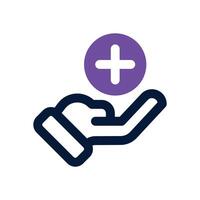 health dual tone icon. Sleek and modern icon for websites, mobile apps, marketing materials, and corporate design. Fully scalable and ready to use. vector