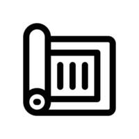 yoga mat line icon. Clean and minimalist icon for websites, mobile apps, presentations, and logos. Fully scalable and customizable for any project. vector