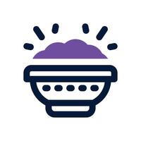 rice dual tone icon. Sleek and modern icon for websites, mobile apps, marketing materials, and corporate design. Fully scalable and ready to use. vector