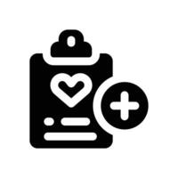 health report glyph icon. Strong and solid icon for websites, mobile interfaces, presentations, and visual branding. High quality and easy to edit. vector