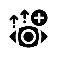 eye glyph icon. Strong and solid icon for websites, mobile interfaces, presentations, and visual branding. High quality and easy to edit. vector