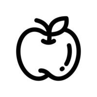 apple line icon. Clean and minimalist icon for websites, mobile apps, presentations, and logos. Fully scalable and customizable for any project. vector