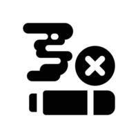 no smoking glyph icon. Strong and solid icon for websites, mobile interfaces, presentations, and visual branding. High quality and easy to edit. vector