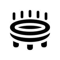 trampoline glyph icon. Strong and solid icon for websites, mobile interfaces, presentations, and visual branding. High quality and easy to edit. vector