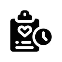 medical history glyph icon. Strong and solid icon for websites, mobile interfaces, presentations, and visual branding. High quality and easy to edit. vector