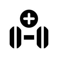 barbel glyph icon. Strong and solid icon for websites, mobile interfaces, presentations, and visual branding. High quality and easy to edit. vector