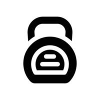 kettlebell glyph icon. Strong and solid icon for websites, mobile interfaces, presentations, and visual branding. High quality and easy to edit. vector