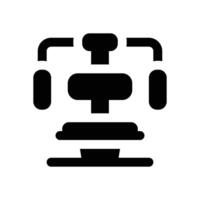 chest press glyph icon. Strong and solid icon for websites, mobile interfaces, presentations, and visual branding. High quality and easy to edit. vector