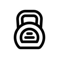 kettlebell line icon. Clean and minimalist icon for websites, mobile apps, presentations, and logos. Fully scalable and customizable for any project. vector