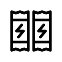 energy bar line icon. Clean and minimalist icon for websites, mobile apps, presentations, and logos. Fully scalable and customizable for any project. vector