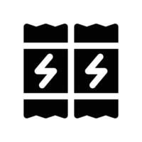 energy bar glyph icon. Strong and solid icon for websites, mobile interfaces, presentations, and visual branding. High quality and easy to edit. vector