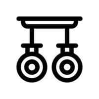 gymnastic ring line icon. Clean and minimalist icon for websites, mobile apps, presentations, and logos. Fully scalable and customizable for any project. vector