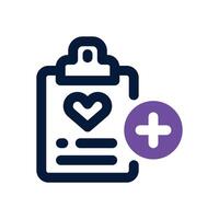 health report dual tone icon. Sleek and modern icon for websites, mobile apps, marketing materials, and corporate design. Fully scalable and ready to use. vector
