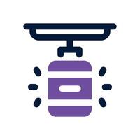 punching bag dual tone icon. Sleek and modern icon for websites, mobile apps, marketing materials, and corporate design. Fully scalable and ready to use. vector