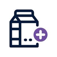 milk dual tone icon. Sleek and modern icon for websites, mobile apps, marketing materials, and corporate design. Fully scalable and ready to use. vector