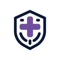 medical insurance dual tone icon. Sleek and modern icon for websites, mobile apps, marketing materials, and corporate design. Fully scalable and ready to use. vector