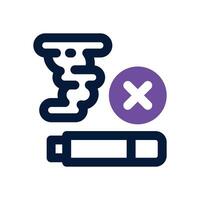 no smoking dual tone icon. Sleek and modern icon for websites, mobile apps, marketing materials, and corporate design. Fully scalable and ready to use. vector