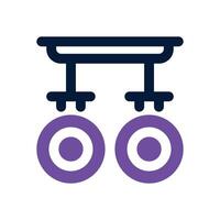 gymnastic ring dual tone icon. Sleek and modern icon for websites, mobile apps, marketing materials, and corporate design. Fully scalable and ready to use. vector