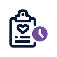 medical history dual tone icon. Sleek and modern icon for websites, mobile apps, marketing materials, and corporate design. Fully scalable and ready to use. vector