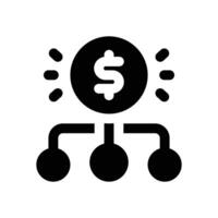 money management glyph icon. Strong and solid icon for websites, mobile interfaces, presentations, and visual branding. High quality and easy to edit. vector