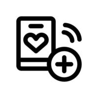 health app line icon. Clean and minimalist icon for websites, mobile apps, presentations, and logos. Fully scalable and customizable for any project. vector