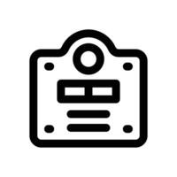 weight scale line icon. Clean and minimalist icon for websites, mobile apps, presentations, and logos. Fully scalable and customizable for any project. vector