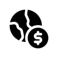 global economy glyph icon. Strong and solid icon for websites, mobile interfaces, presentations, and visual branding. High quality and easy to edit. vector