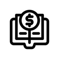financial literacy line icon. Clean and minimalist icon for websites, mobile apps, presentations, and logos. Fully scalable and customizable for any project. vector