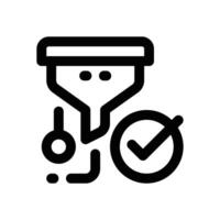 filter line icon. Clean and minimalist icon for websites, mobile apps, presentations, and logos. Fully scalable and customizable for any project. vector