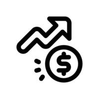 financial growth line icon. Clean and minimalist icon for websites, mobile apps, presentations, and logos. Fully scalable and customizable for any project. vector