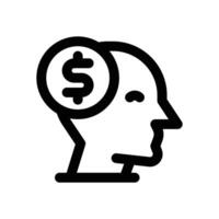 financial knowledge line icon. Clean and minimalist icon for websites, mobile apps, presentations, and logos. Fully scalable and customizable for any project. vector