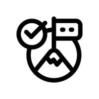 goal line icon. Clean and minimalist icon for websites, mobile apps, presentations, and logos. Fully scalable and customizable for any project. vector