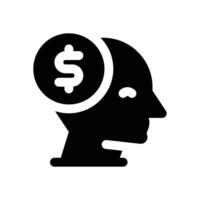 financial knowledge glyph icon. Strong and solid icon for websites, mobile interfaces, presentations, and visual branding. High quality and easy to edit. vector